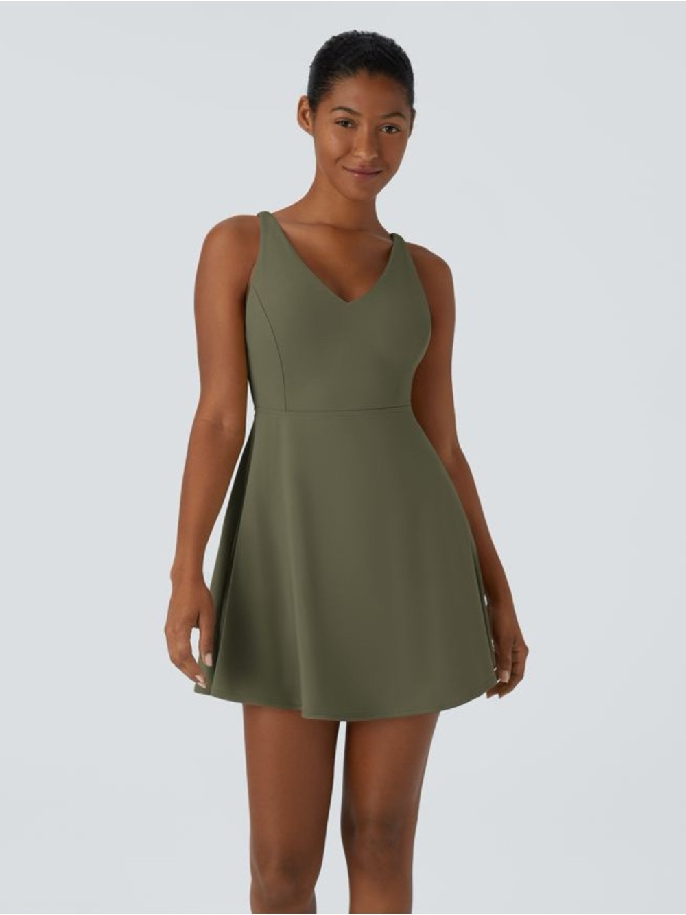 NWT Halara Athletic Dress in Grass Grey Green - L
